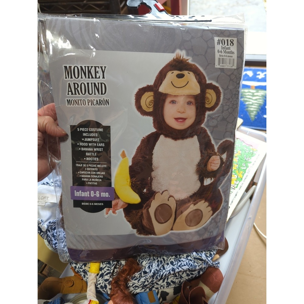 Amscam Baby Monkey Around Costume - Infant 0-6 Months NEW
